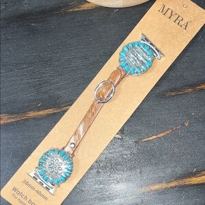 Myra Brown and Turquoise iPhone Watch Band
